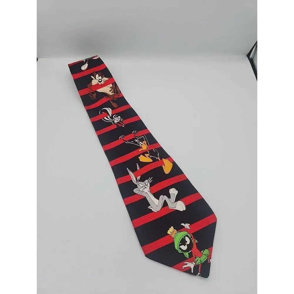 Looney Tunes Mania Characters Adult Neck Tie Daffy Duck Tazz Bugs Bunny 1995